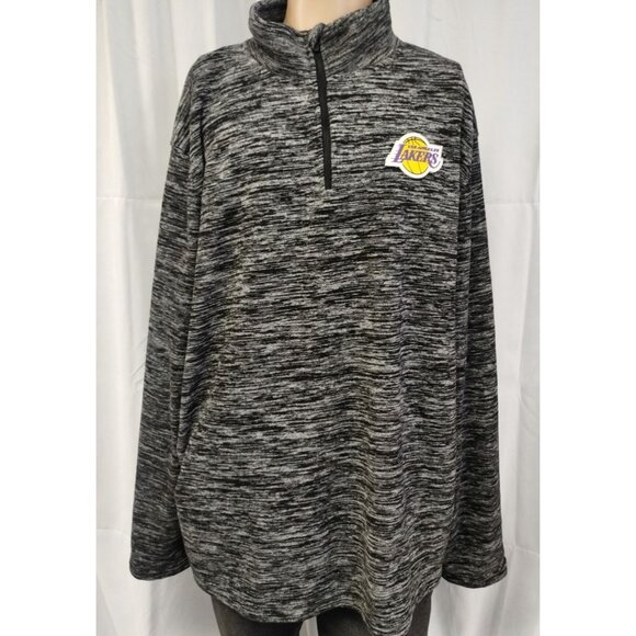 NBA Los Angeles Lakers Men's Grey/Black Zipper Sweater/Sweatshirt Size 2XL SKU 2 - Picture 1 of 7
